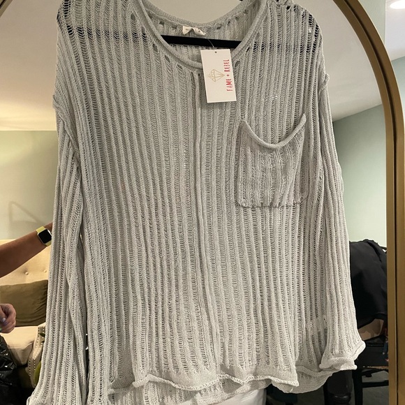 miss love Sweaters - miss love sweater. Knit. Long sleeve. Large. NWT. Dusty blue.